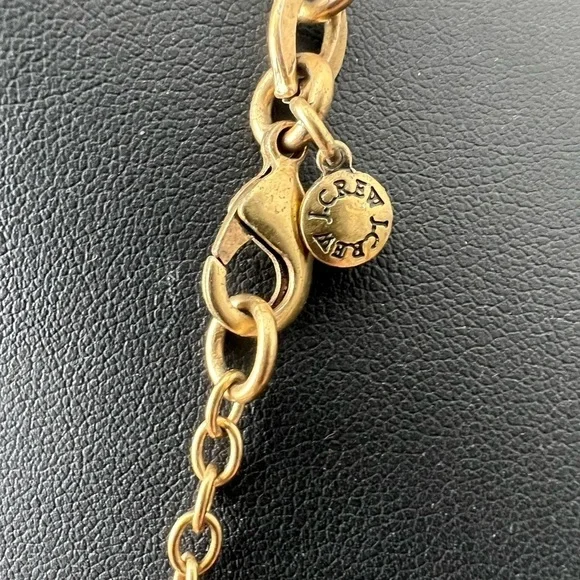 J. Crew Gold Tone & Rhinestone Necklace 20” B19 - Picture 5 of 5